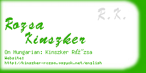 rozsa kinszker business card